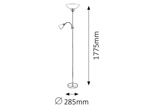 Stojanové svietidlo Rabalux 4067 1x60W E27 1x40W E14 230V IP20